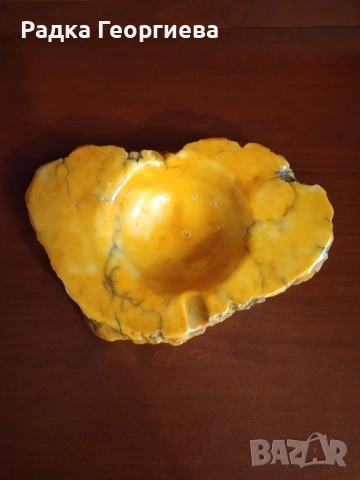 Ретро пепелник- естествен камък, снимка 5 - Антикварни и старинни предмети - 52103598