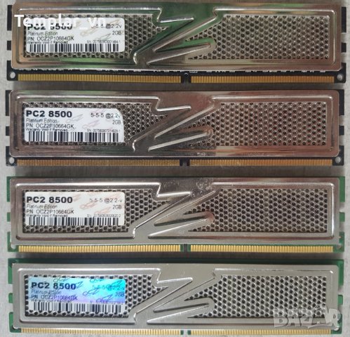 OCZ PLATINUM 4x2 DDR2 1066 PC2 8500 / Corsair VS 2x2 DDR2 800