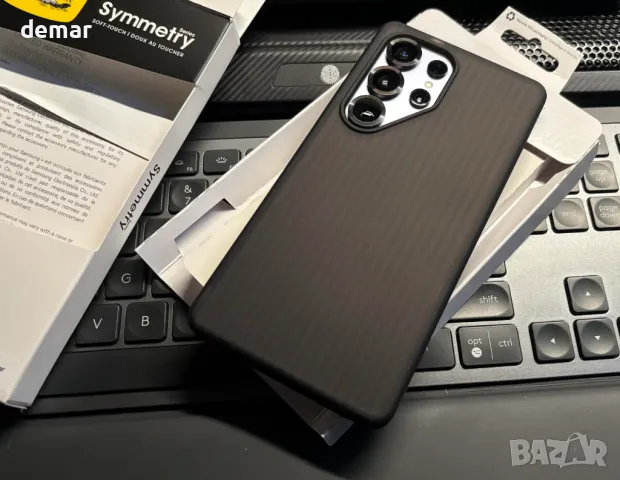 Калъф OtterBox Symmetry Series Soft Touch за Samsung Galaxy S25+, удароустойчив, черен, снимка 6 - Калъфи, кейсове - 49676147