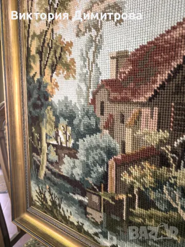 Гоблен "Воденицата" - голям размер, снимка 5 - Гоблени - 50312688