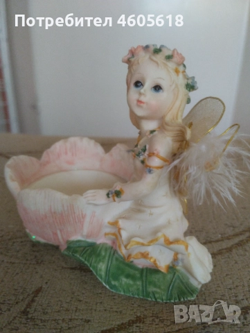 Фигурка фея със свещ, снимка 2 - Колекции - 51848978
