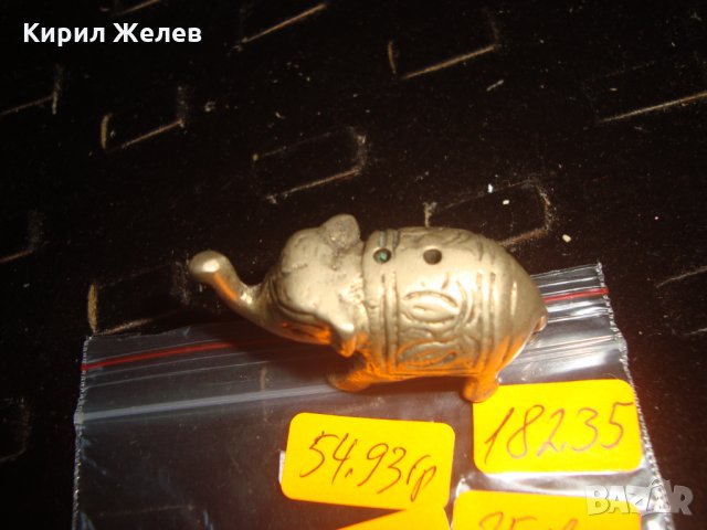 МАЛКО БРОНЗОВО СЛОНЧЕ МЕТАЛНА ФИГУРКА 18235, снимка 2 - Колекции - 34376353