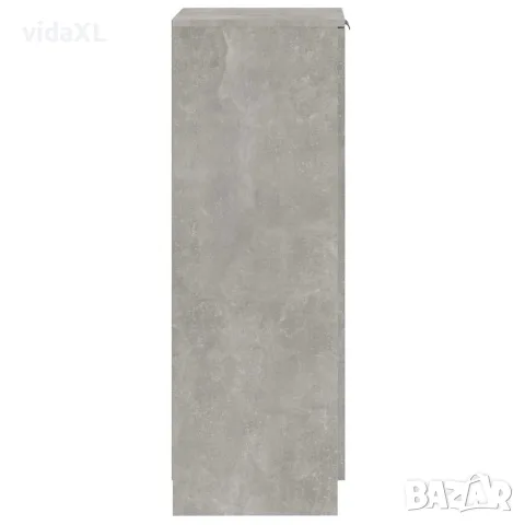 vidaXL Шкаф за обувки, бетонно сив, 30x35x100 см, инженерно дърво, снимка 7 - Скринове - 56147942