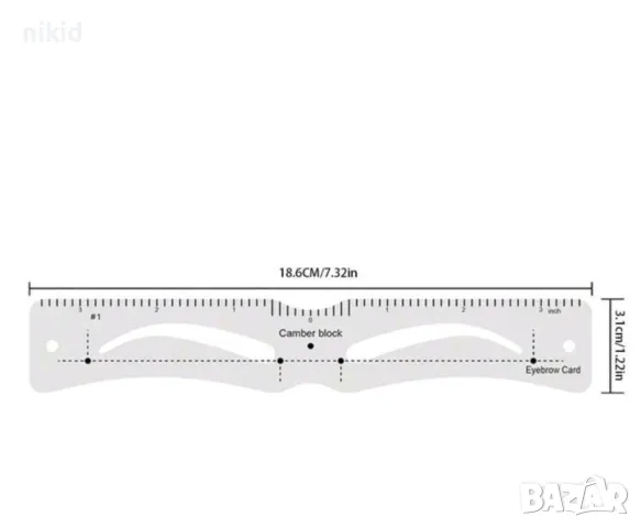 12 бр Шаблон шаблона шаблони за оформяне на вежди + ластик, снимка 3 - Други - 49340021