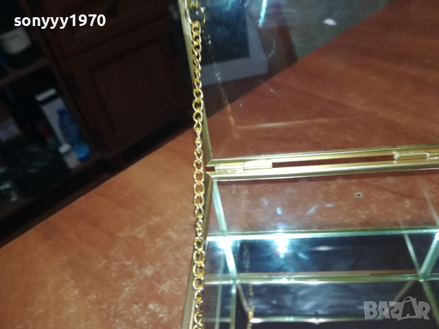 красива стъклена кутия с златен обков 1303240727, снимка 14 - Антикварни и старинни предмети - 44738887