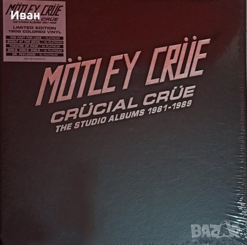 Нови лимитираните 5 първи албума нa легендите Монтли Крю / Mötley Crüe - Нови запечатани с фолио !!!, снимка 1 - Грамофонни плочи - 40890796