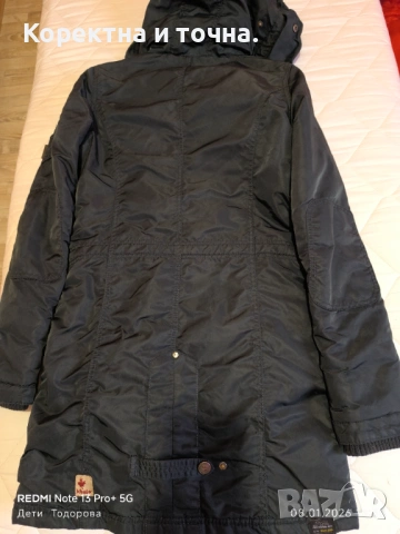 Продавам зимно,запазено,малко носено яке,тъмно синьо KHUJO., снимка 4 - Якета - 53031854