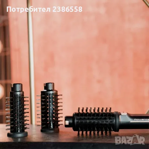 Въртяща се маша-сешоар (четка с горещ въздух) 2-в-1 Rowenta, снимка 4 - Маши за коса - 56260491