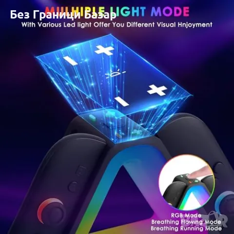 Нова Зарядна Станция за Switch 2 Joy-Cons – 4x Контролера, RGB Осветление, снимка 2 - Друга електроника - 50286444
