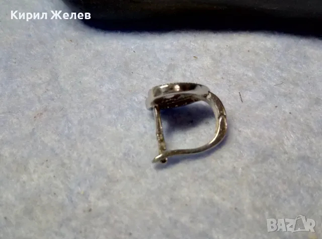 СКЪПОЦЕННА СЪРЦЕВИДНА СРЕБЪРНА ОБЕЦА СРЕБРО 925 с ФАСЕТИРАНИ ЮВЕЛИРНО ЦИРКОНИ 48633, снимка 8 - Обеци - 49522602