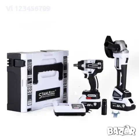 Акумулаторен Гайковерт и Ъглошлайф 36V 8,0AH STAHLMAYER Pro, снимка 3 - Ъглошлайфи - 52658203