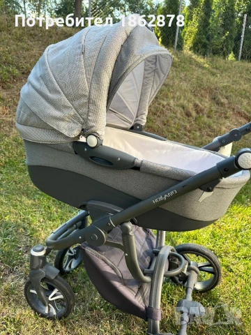 Бебешка количка Bebetto Holland 2 в 1 + кошче за кола, снимка 3 - Детски колички - 51010401
