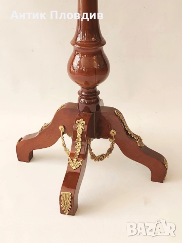 Кръгла помощна маса с мраморен плот, снимка 4 - Маси - 51655669