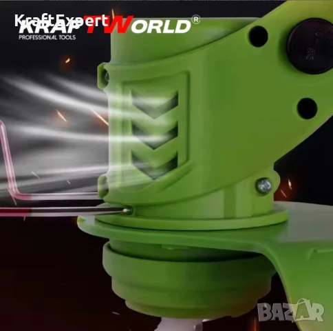 Акумулаторен Тример KraftWorld – Косачка за Трева с 2бр Батерия и Зарядно, снимка 6 - Градинска техника - 50547721