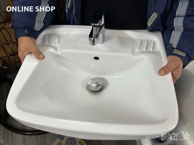 Комплект за баня - мивка, смесител и сифон, снимка 7 - Смесители - 53576683