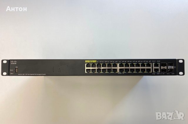 Cisco SG 350-28P 28-Port Gigabit POE+/ 60W POE Managed Switch, снимка 2 - Суичове - 41472447