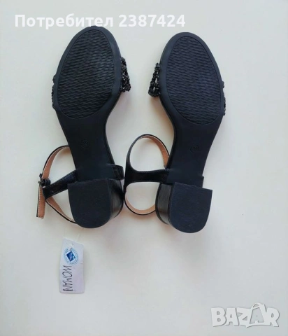 Нови дамски сандалети на нисък ток - номер 39, снимка 3 - Сандали - 53338906