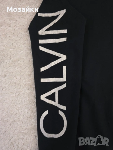Мъжки суичър Calvin Klein Jeans Black Distressed Logo | MSRP €120 | Размер 14Y / XS, снимка 2 - Суичъри - 53595769