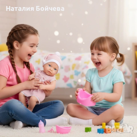 Реалистична кукла бебе Little Mommy с аксесоари - 39см, снимка 5 - Кукли - 53380149