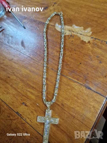 Златен Ланец с Кръст, снимка 11 - Колиета, медальони, синджири - 41679197