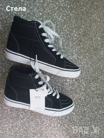 HOUSE високи кецове, нови, черни, с етикет, снимка 10 - Кецове - 42225674