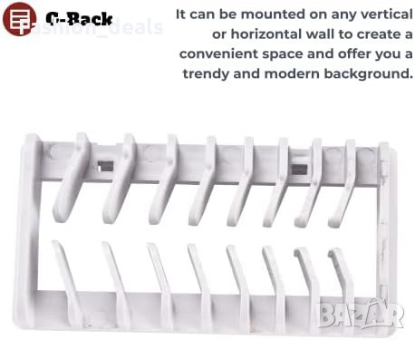 Нови 2 броя Мултифункционален стенен държач Закачалка Органайзер, снимка 3 - Други стоки за дома - 41448201