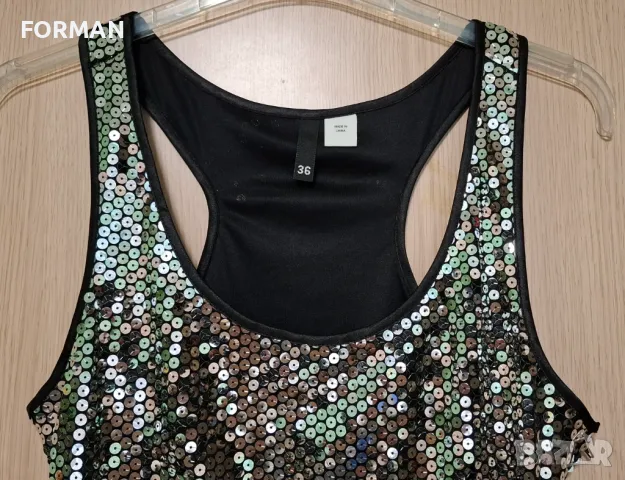 УНИКАЛНА рокля със сребристи пайети , снимка 5 - Рокли - 48330008