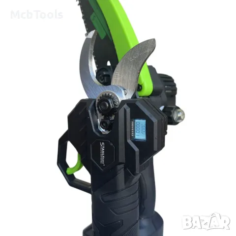 2в1 Акумулаторна Лозарска Ножица и Трион с Омасляване 36V STAHLMAYER, снимка 6 - Градинска техника - 49999051