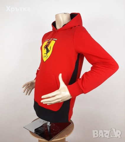 Puma Scuderia Ferrari F1 Logo Hoodie - Оригинален мъжки суитшърт, снимка 6 - Суичъри - 52666485