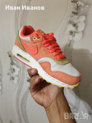 оригинални маратонки  Nike  Air Max 1 Melon номер 35,5 -36 , снимка 5 - Маратонки - 36275172