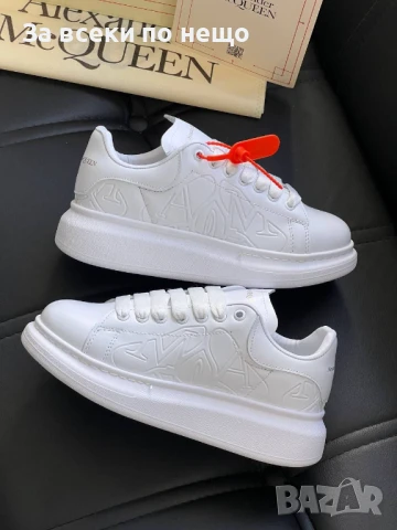 Alexander McQueen Дамски Бели Маратонки👟Дамски Спортни Обувки Александър Макуин Код E712, снимка 2 - Маратонки - 51223725