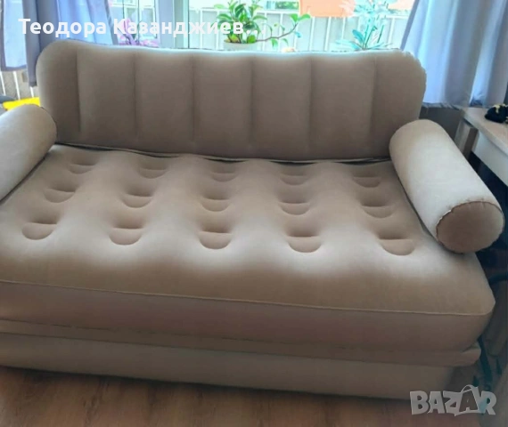 Двоен надуваем матрак с разтегателен диван за спане