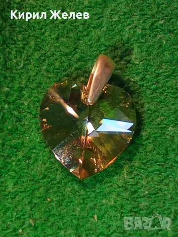 СКЪПОЦЕНЕН ЮВЕЛИРНО ФАСЕТИРАН КРИСТАЛЕН МЕДАЛЬОН СЪРЧИЦЕ със СРЕБРО 925 РОМАНТИЧЕН АРТ ПЕНДАНТ 48811, снимка 13 - Колиета, медальони, синджири - 48818632