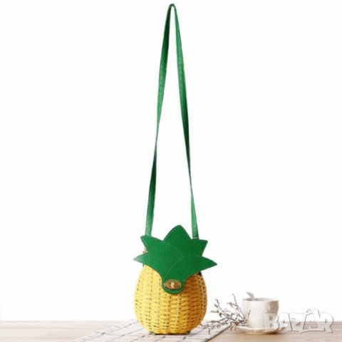Малка ратанова чантичка Pineapple, снимка 8 - Чанти - 41477385