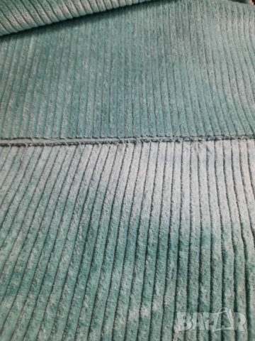 Памучно едро кадифе морско зелено 88/ 160 см., снимка 5 - Платове и дамаски - 32306439