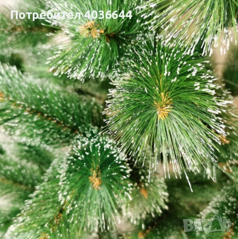 Коледна елха с бели заскрежени връхчета.  , снимка 4 - Декорация за дома - 52435076