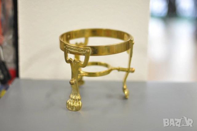 Месингов чайник с поставка, снимка 13 - Декорация за дома - 52856815