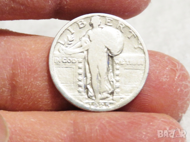 Рядък Колекционерски сребърен QUARTER DOLLAR - 1925 г. Сребро сребърен, снимка 2 - Нумизматика и бонистика - 36063859