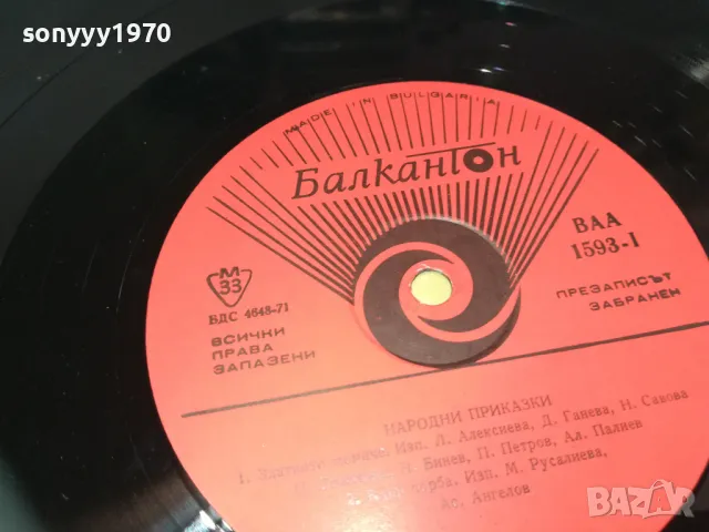 БЪЛГАРСКИ НАРОДНИ ПРИКАЗКИ-ПЛОЧА 1310241710, снимка 8 - Грамофонни плочи - 47567584