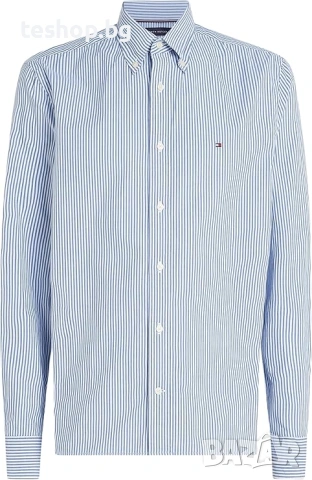 Мъжка риза Tommy Hilfiger Flex Poplin Classic STP RF размер М, снимка 3 - Ризи - 53461072