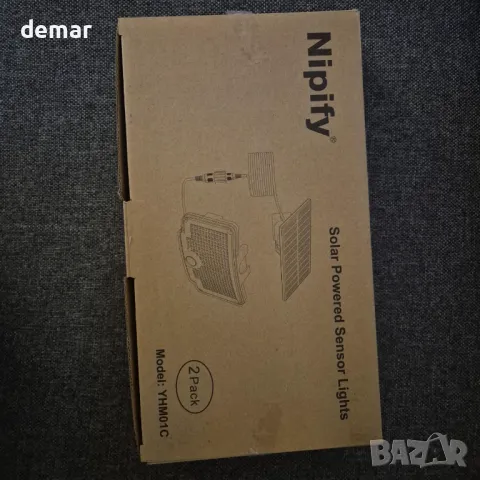 nipify 2 броя LED соларни охранителни лампи, сензор за движение, 3 режима, IP65, снимка 9 - Соларни лампи - 49116234