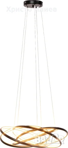 Kare Design Висяща LED лампа Полилей Saturn Black 72cm, снимка 2 - Полилеи - 55785047