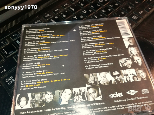 ELTON JOHN AND TIM RICES AIDA CD 2902240821, снимка 16 - CD дискове - 44523800