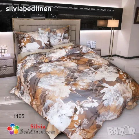 Спален комплект памучен сатен 100% памук,голяма спалня, пет части, снимка 7 - Спално бельо - 40074591