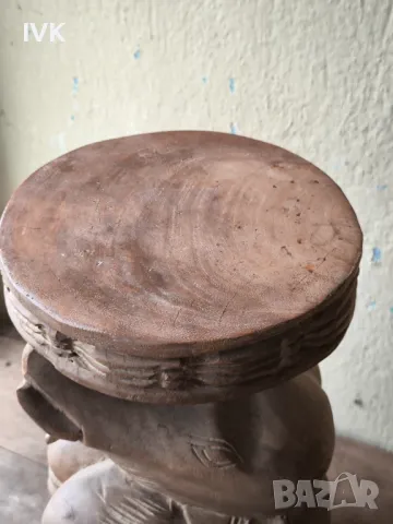 Слон дърворезба табуретка , снимка 3 - Антикварни и старинни предмети - 49966626