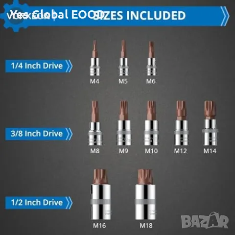 Комплект 10 XZN вложки VORXEON M4–M18, снимка 2 - Други инструменти - 56295832