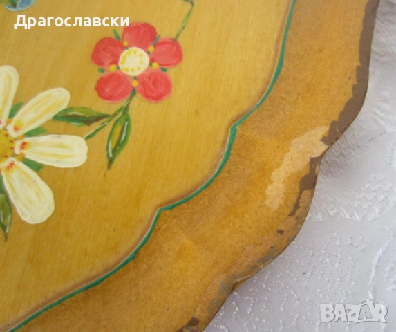 Дървени купа копанка скандинавска, с цветя и чиния, дървена декорация, , снимка 11 - Антикварни и старинни предмети - 35524912