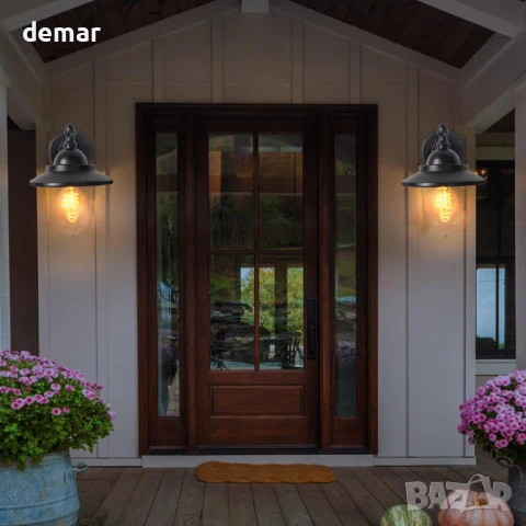 EBION Coach Фенер Външни стенни лампи, 2 бр. Традиционни винтидж ретро външни лампи, снимка 5 - Външни лампи - 50442481