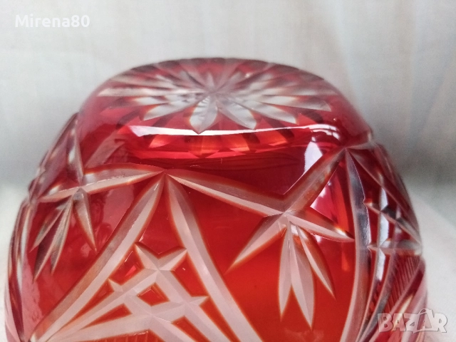 Кристална купа, снимка 5 - Антикварни и старинни предмети - 52643375