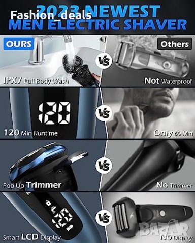 Нова Електрическа Акумулаторна самобръсначка тример за мъже подстригване, снимка 3 - Тримери - 41745843
